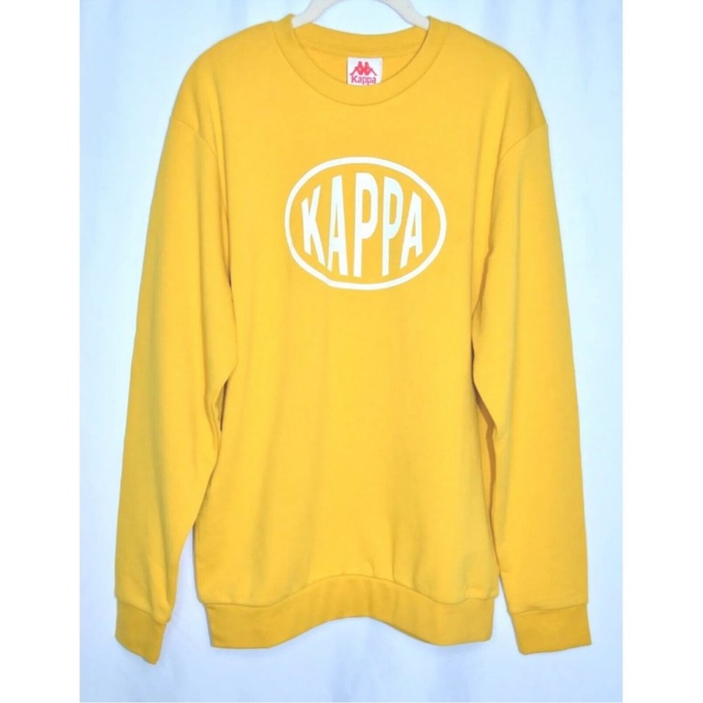 KAPPA Authentic Pop Graphic Logo Sweatshirt Yellow Size L